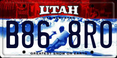 UT license plate B868RO