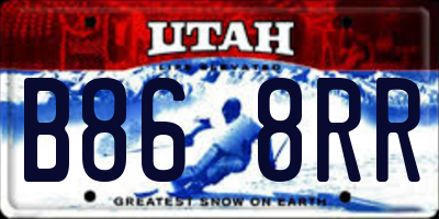 UT license plate B868RR