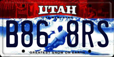 UT license plate B868RS