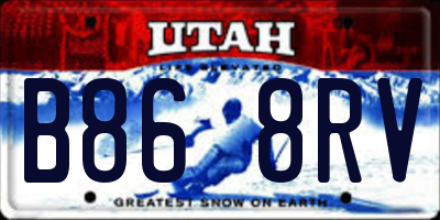 UT license plate B868RV