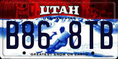 UT license plate B868TB