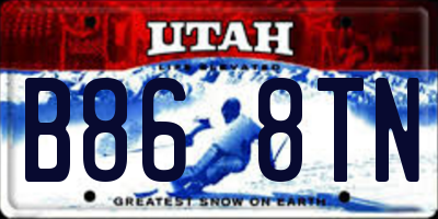 UT license plate B868TN