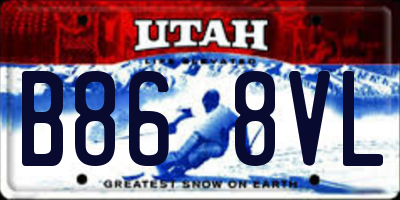 UT license plate B868VL
