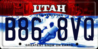 UT license plate B868VQ