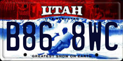 UT license plate B868WC