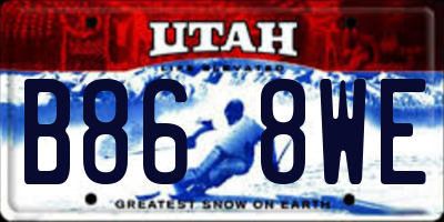 UT license plate B868WE