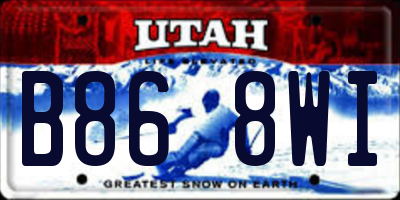 UT license plate B868WI