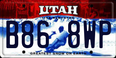 UT license plate B868WP