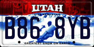 UT license plate B868YB