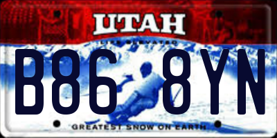UT license plate B868YN