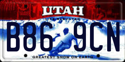 UT license plate B869CN