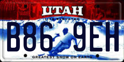 UT license plate B869EH