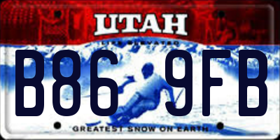 UT license plate B869FB