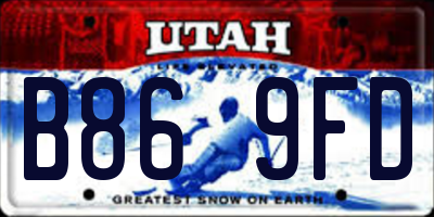 UT license plate B869FD
