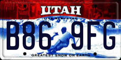 UT license plate B869FG