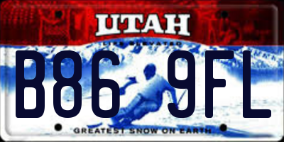 UT license plate B869FL