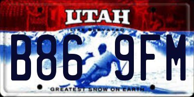 UT license plate B869FM