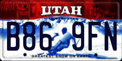 UT license plate B869FN