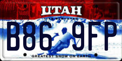 UT license plate B869FP