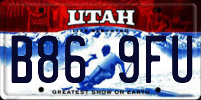 UT license plate B869FU