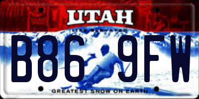 UT license plate B869FW