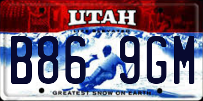 UT license plate B869GM
