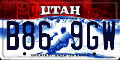 UT license plate B869GW