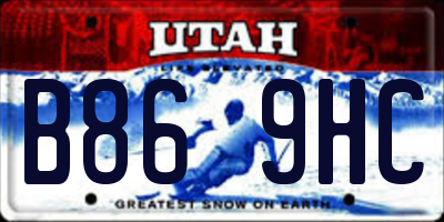 UT license plate B869HC