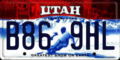 UT license plate B869HL