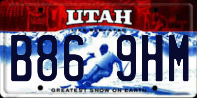 UT license plate B869HM