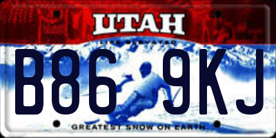UT license plate B869KJ