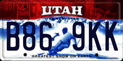 UT license plate B869KK