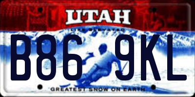 UT license plate B869KL