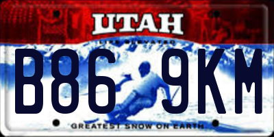 UT license plate B869KM