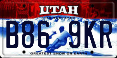 UT license plate B869KR