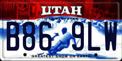 UT license plate B869LW