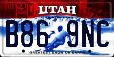 UT license plate B869NC