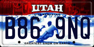 UT license plate B869NQ
