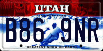 UT license plate B869NR