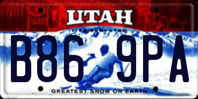 UT license plate B869PA