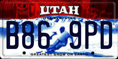 UT license plate B869PD