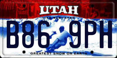 UT license plate B869PH