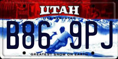 UT license plate B869PJ