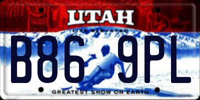 UT license plate B869PL