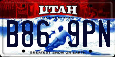 UT license plate B869PN