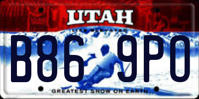 UT license plate B869PO