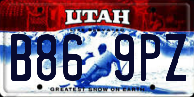 UT license plate B869PZ