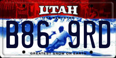 UT license plate B869RD