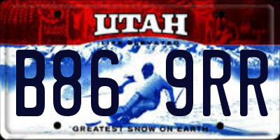 UT license plate B869RR