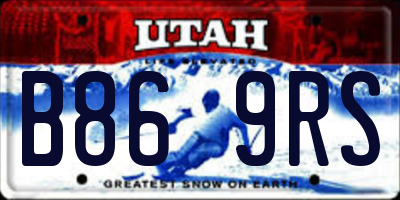 UT license plate B869RS